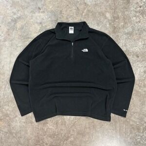 The North Face Black TKA 100 Fleece Quarter Zip Size L